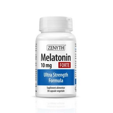 Melatonin Forte 10 mg, 30 capsule vegetale, Zenyth (Concentratie: 30 capsule)