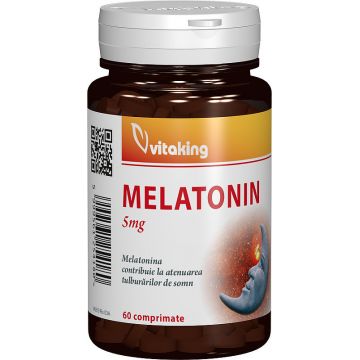 Melatonina 5 mg Vitaking 60 tablete (Concentratie: 5 mg)