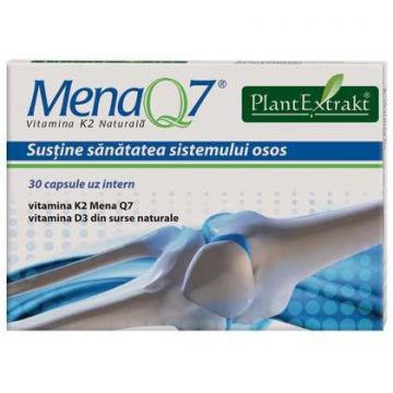 Mena Q7 - Vitamina K2 naturala PlantExtrakt 30 capsule (TIP PRODUS: Suplimente alimentare, Concentratie: 242 mg)