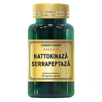 Nattokinaza Serrapeptaza Cosmopharm Premium 30 capsule (Concentratie: 180 mg)