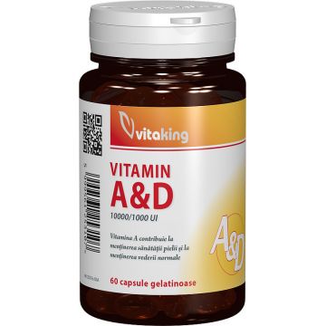 Vitamina A si D Vitaking 60 capsule (TIP PRODUS: Suplimente alimentare, Concentratie: 3025 mcg)
