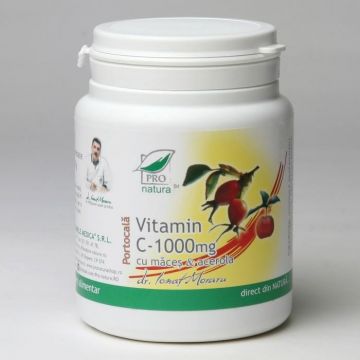 Vitamina C 1000 mg cu Maces si Acerola Laboratoarele Medica comprimate (Ambalaj: 60 comprimate, TIP PRODUS: Suplimente alimentare, Aroma: zmeura, Concentratie: 1000 mg)