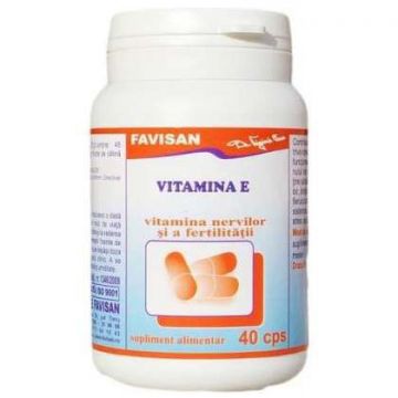 Vitamina E, 40 capsule, Favisan (TIP PRODUS: Suplimente alimentare, Concentratie: 45 mg)