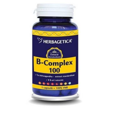 B-Complex 100 Herbagetica (Ambalaj: 60 capsule)