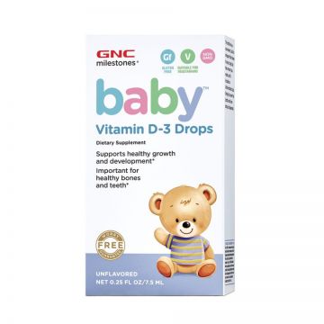 Baby Vitamina D3 Picaturi 7.5 ml, GNC