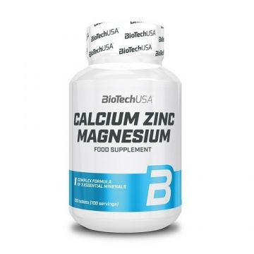 Calciu + Zinc + Magneziu BioTech 100 tablete