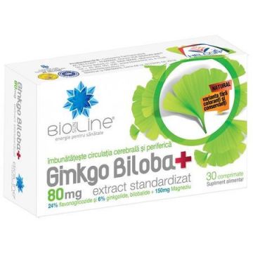 Ginkgo Biloba Helcor 80 mg (Ambalaj: 30+30 comprimate)