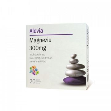 Magneziu 300mg 20 plicuri Alevia (Ambalaj: 20 plicuri)