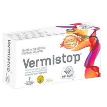 Vermistop Helcor, 30 comprimate (Ambalaj: 30 comprimate)