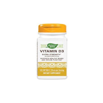 Vitamina D3 2000 UI SECOM Natures Way (Ambalaj: 120 capsule moi)
