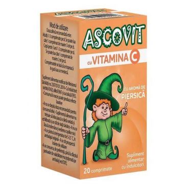 Ascovit Piersica 100mg 20 comprimate - HIPOCRATE