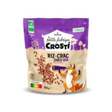 Cereale Bio din orez expandat si ciocolata, 350g, Crosti