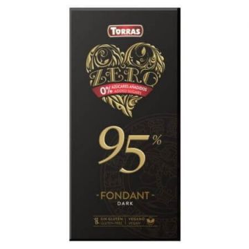 Ciocolata neagra cu 95% cacao, 75 g, Torras Ciocolata neagra cu 95% cacao, 75 g, Torras