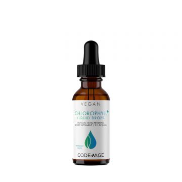 Code Age Chlorophyll Liquid Drops, Clorofila Lichida cu Aroma de Menta, 60 ml, GNC