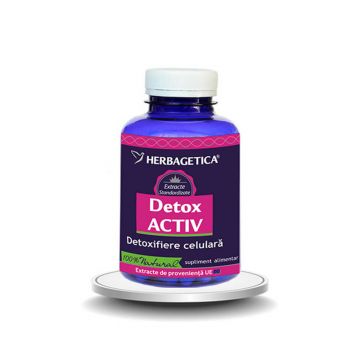 Detox Activ, 120 capsule, Herbagetica Detox Activ, 120 capsule, Herbagetica