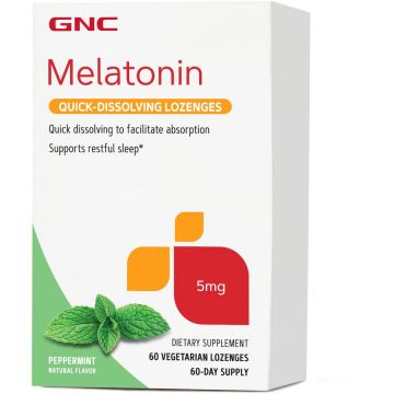 Gnc Melatonina 5 Mg, Cu Aroma De Menta, 60 Tb