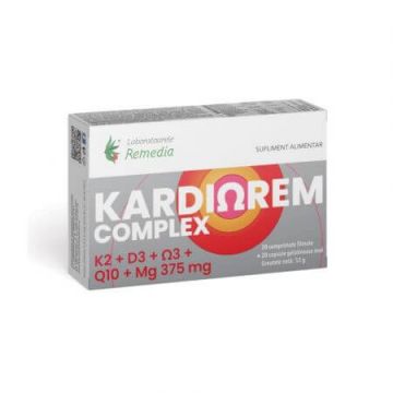 Kardiorem complex, 20 comprimate + 20 capsule gel moi, Remedia