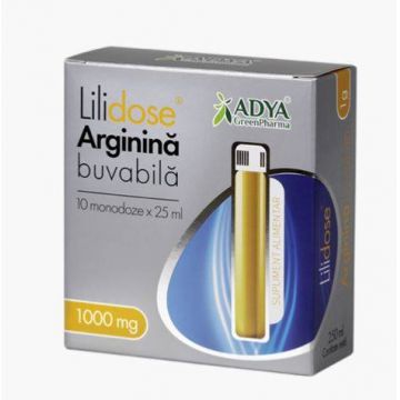 Lilidose Arginina buvabila 1000mg 10 monodoze - ADYA GREEN PHARMA