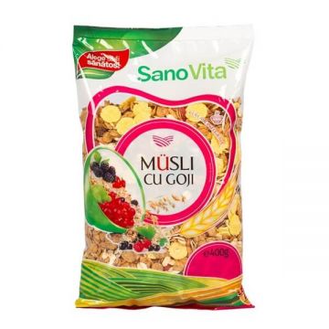 Musli cu Goji, 400 g, Sanovita Musli cu Goji, 400 g, Sanovita