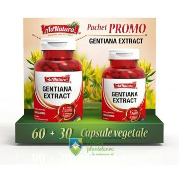 Pachet Promo Gentiana extract 60 capsule + 30 capsule