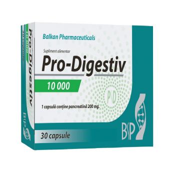 Pro Digestiv 10000 UI, 30 capsule Balkan Pharmaceuticals