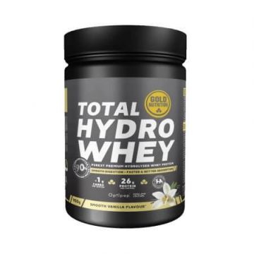 Pudra proteica cu aroma de vanilie Total Hydro Whey, 900 g, Gold Nutrition