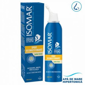 Spray nazal cu efect decongestionant cu apa de mare Hipertonica Getto Forte, 200 ml, Isomar Spray nazal cu efect decongestionant cu apa de mare Hipertonica Getto Forte, 200 ml, Isomar
