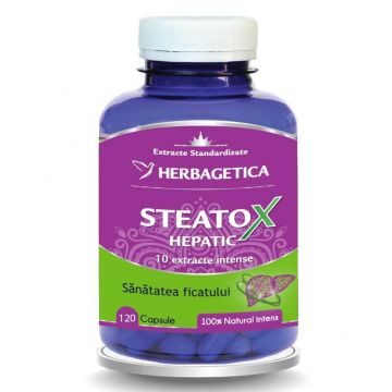 Steatox Hepatic, 120 capsule, Herbagetica Steatox Hepatic, 120 capsule, Herbagetica