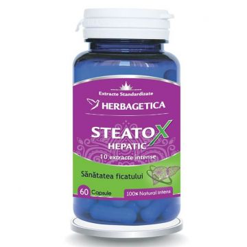 Steatox Hepatic, 60 capsule, Herbagetica Steatox Hepatic, 60 capsule, Herbagetica