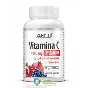 Vitamina C Premium cu rodie, bioflavonoide si resveratrol 60 capsule
