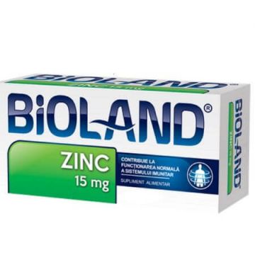 Zinc 15mg, 40 comprimate, Bioland Zinc 15mg, 40 comprimate, Bioland
