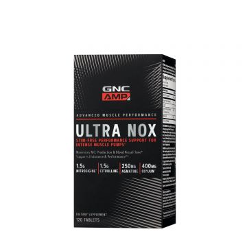 Amp Ultra Nox, Formula pentru Pompare Musculara si Oxid Nitric, 120 tb, GNC