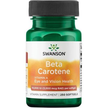 Beta Carotene Vitamina A , 10000 IU, 250 capsule, Swanson