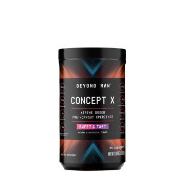 Beyond Raw® Concept X Pre-Workout, Formula Pre-Workout cu Aroma Sweet & Tart, 598 g, GNC