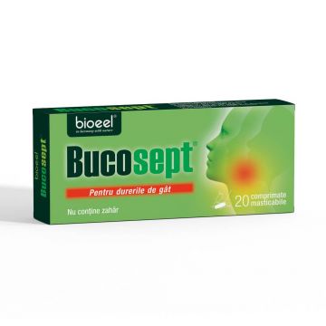 Bucosept, gât relaxat și respirație ușoară, 20 comprimate, Bioeel
