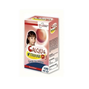 Calciu și vitamina D3 sirop, 100 ml, FarmaClass