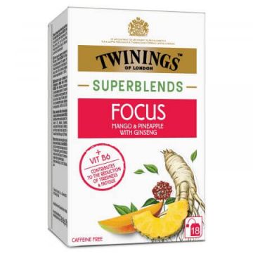 Ceai din plante Focus Superbends, 18 plicuri, Twinings