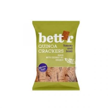 Crackers cu Quinoa, Rosii si Boia fara gluten, 100 g, Bettr