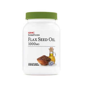 Flax Seed Oil SuperFoods 1000 mg (573466), 90 capsule, GNC