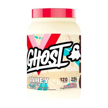 Ghost® Whey Protein, Proteina din Zer cu Aroma de Fruity Cereal Milk®, 924 g, GNC
