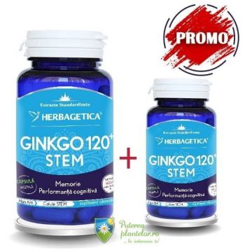 Ginkgo 120+ Stem 60 capsule + 10 capsule Cadou