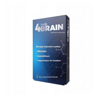 Help4Brain, sustine memoria, concentrarea si capacitatea de invatare, 30 comprimate, Zdrovit