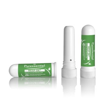 Inhalator nazal pentru decongestionarea respiratiei cu 19 uleiuri esentiale Puressentiel, 1 ml (Aroma: Menta)