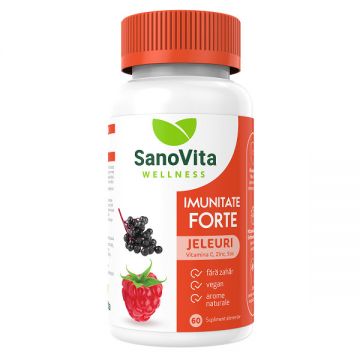 Jeleuri cu vitamine Imunitate Forte, Sanovita Wellness, 60 bucati