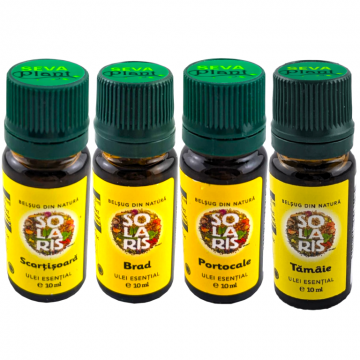 Pachet 4 uleiuri esentiale Arome de Sarbatoare 4x10ml - SOLARIS