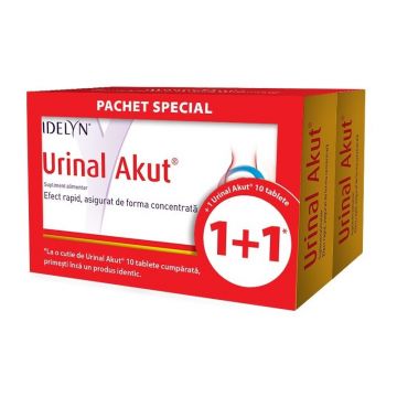 Pachet Idelyn Urinal Akut 10 + 10 tablete, (1+1) , Walmark (Ambalaj: 10 capsule)