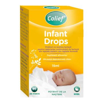 Picaturi cu lactaza pentru colici Infant Drops, Colief 15 ml (Ambalaj: 15 ml)