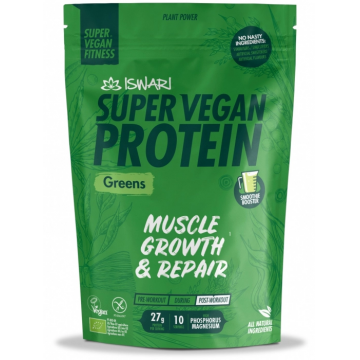 Proteina Super Vegan BIO(dupa efort) verde Iswari