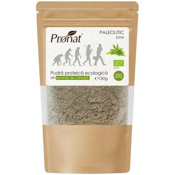 Pudra proteica bio din seminte de canepa, 150g Pronat