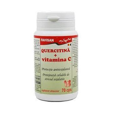 Quercitina + Vitamina C, 70 capsule, Favisan